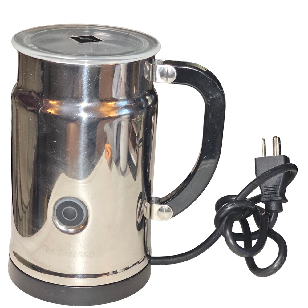 Nespresso Aeroccino 3 Electric Milk Frother Silver Stainless Steel Model 3192